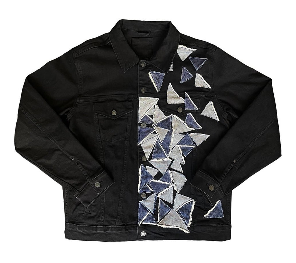 1 of 1 Handmade Triangle Denim Patchwork Denim Jacket